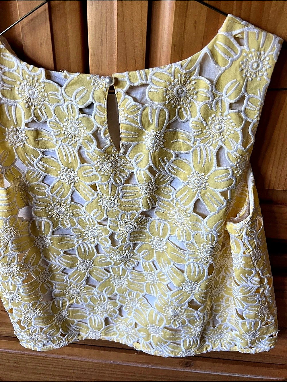 Tuckernuck Pale Yellow Flower Vera Top Small